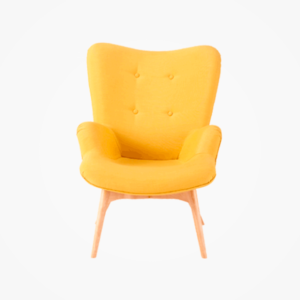 Chaise rétro jaune