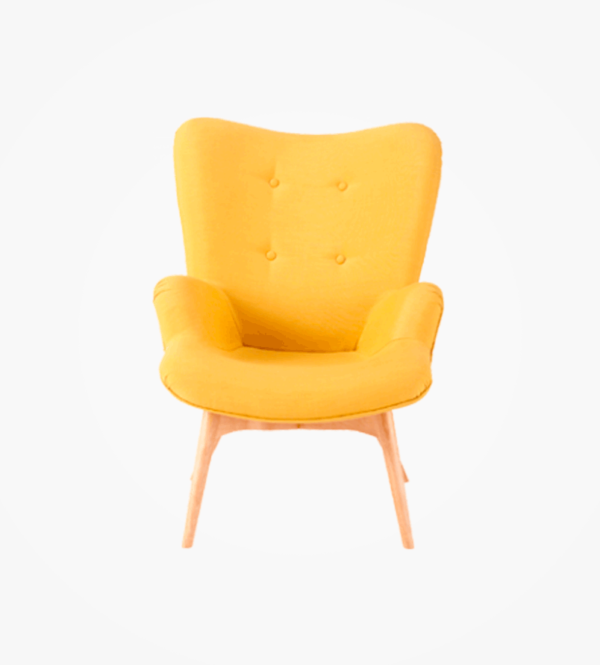 Chaise rétro jaune